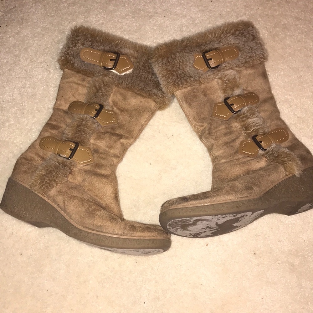 Lower East Side Wedged Faux Fur Boots